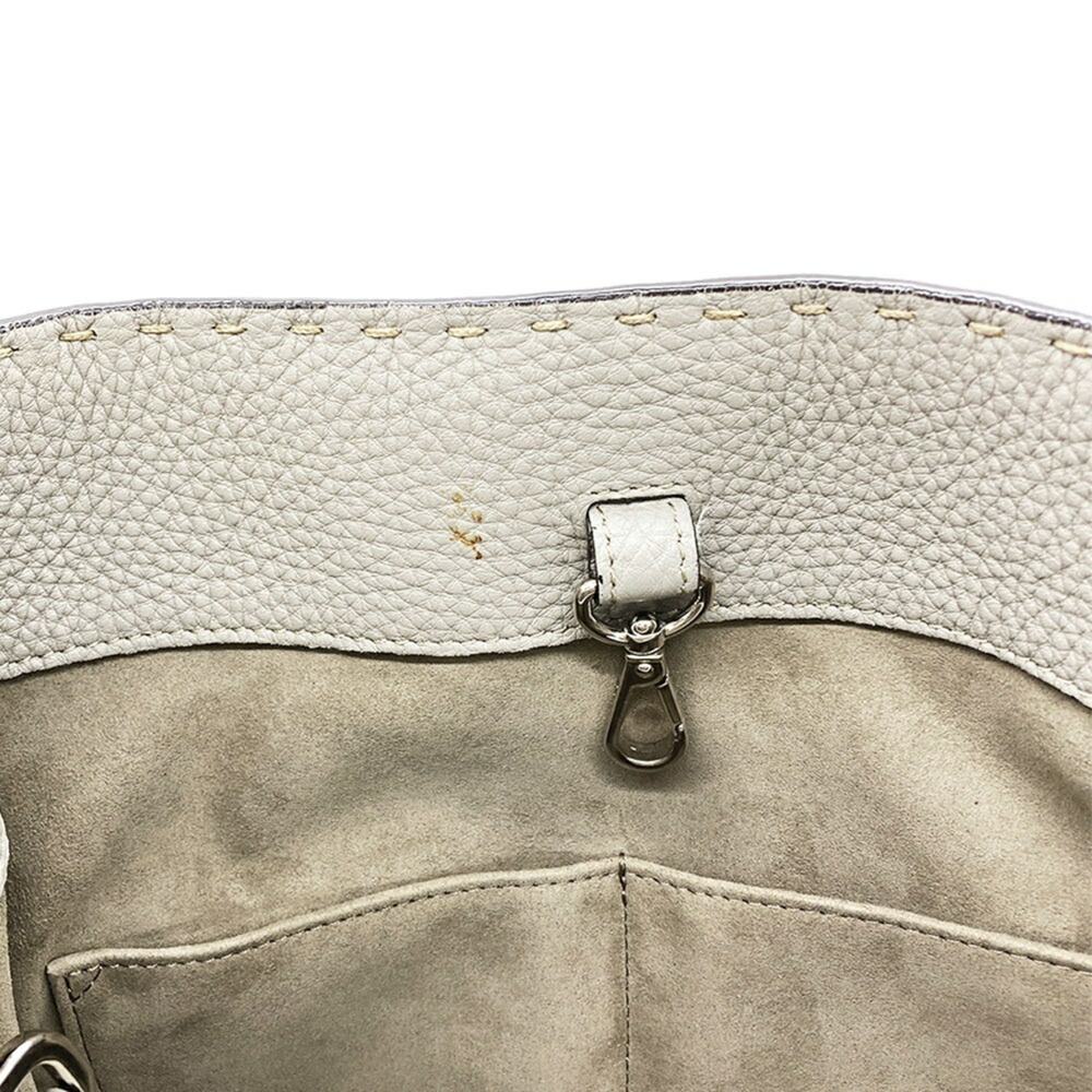 FENDI Gray Leather Shoulder Bag - Picture 8 of 10